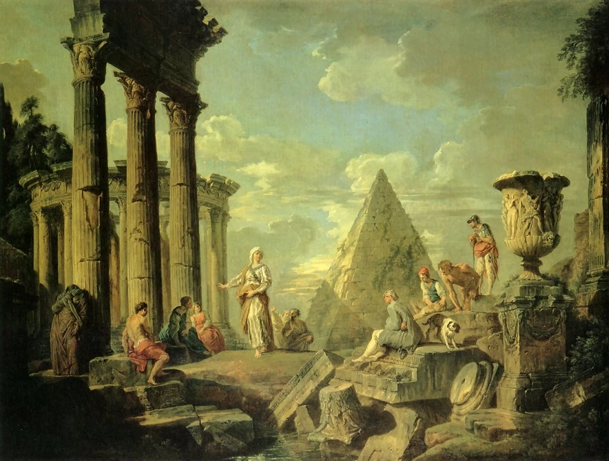 Sibilla e le rovine di Roma